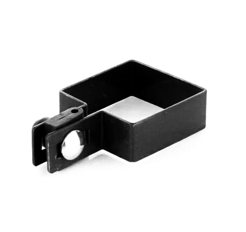 BUY Single Clamp For Mesh Panel Post, 60x60 mm, Black, ZN+RAL9005 | GREEN FINGER IRELAND