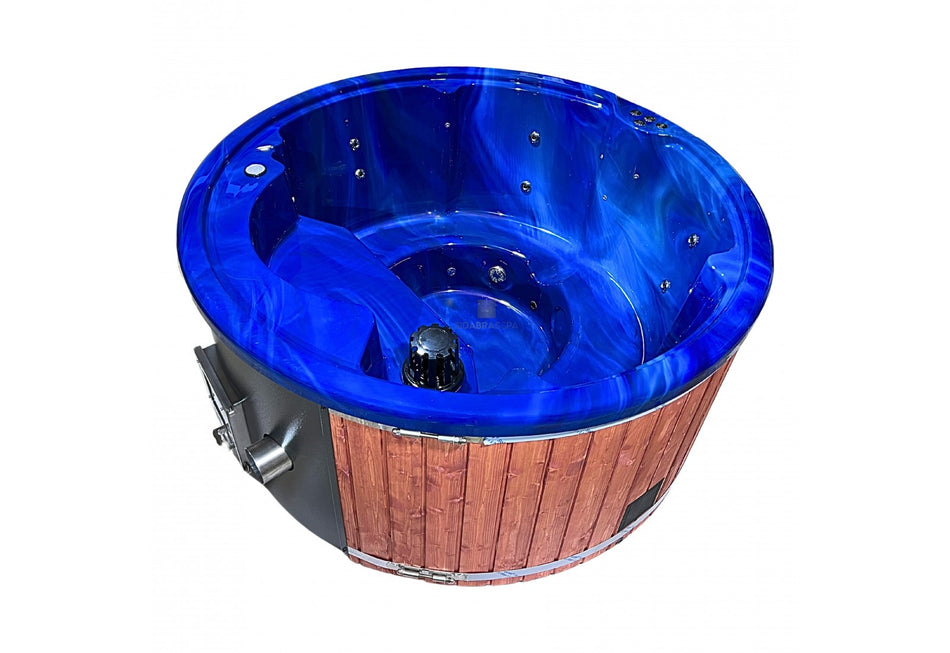 Acrylic Outdoor Hot Tub "Pearl" 205 cm, with Integrated Wood Burner