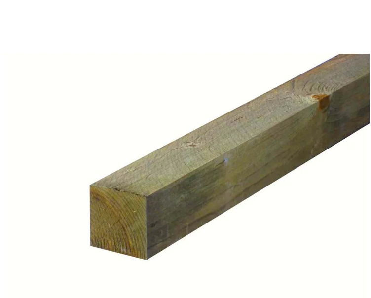 BUY 100x100 mm, 3 m Rough Treated Timber (4"x4", 9.8 ft) | GREEN FINGER IRELAND | For Sale