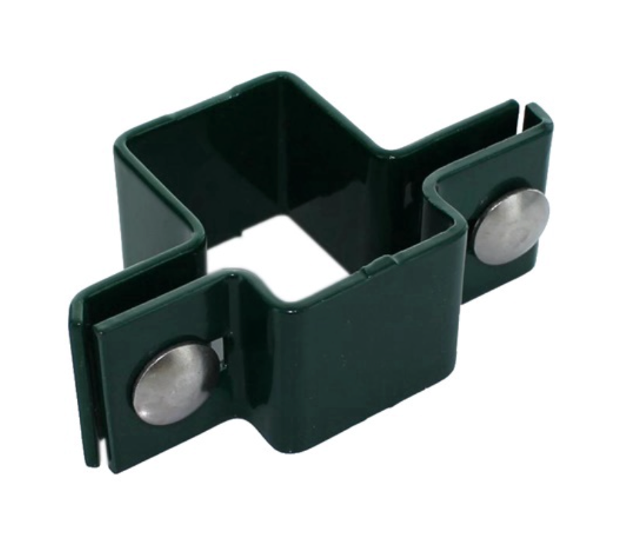 Mesh Cladding Clamp BUY Double Clamp For Mesh Panel Post, 40x60 mm, ZN+RAL6005 | GREEN ...
