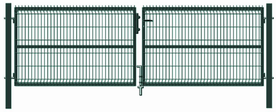 BUY Double Entry Fence Gates, 1030x3000 mm, ZN+RAL6005 | GREEN FINGER IRELAND | For Sale