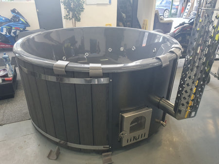 BUY Hot Tub with Internal Burner, Jacuzzi & LED Light, Wood Burning | GREEN FINGER IRELAND | For Sale