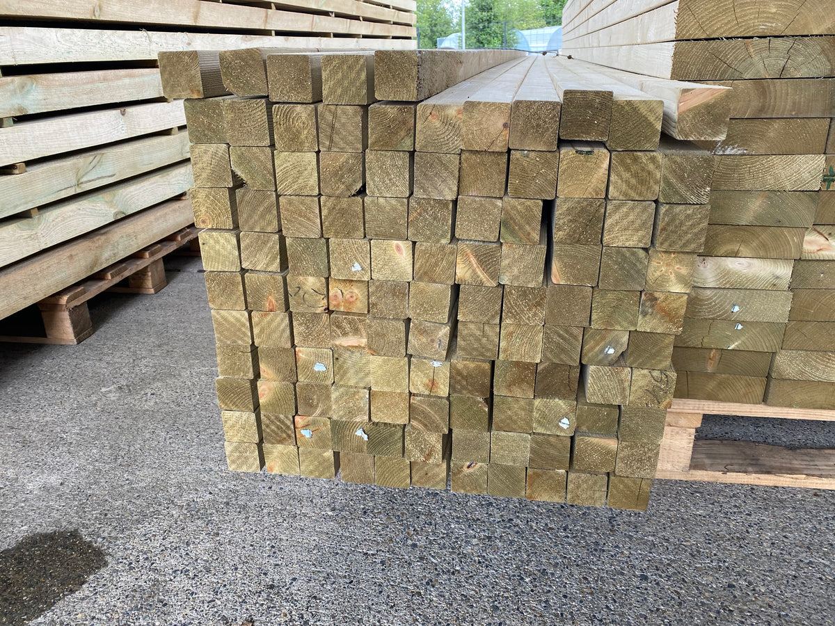 BUY 45x45 mm, 5.4 m Planed Treated Timber (2"x2", 17.7 ft) | GREEN FINGER IRELAND | For Sale