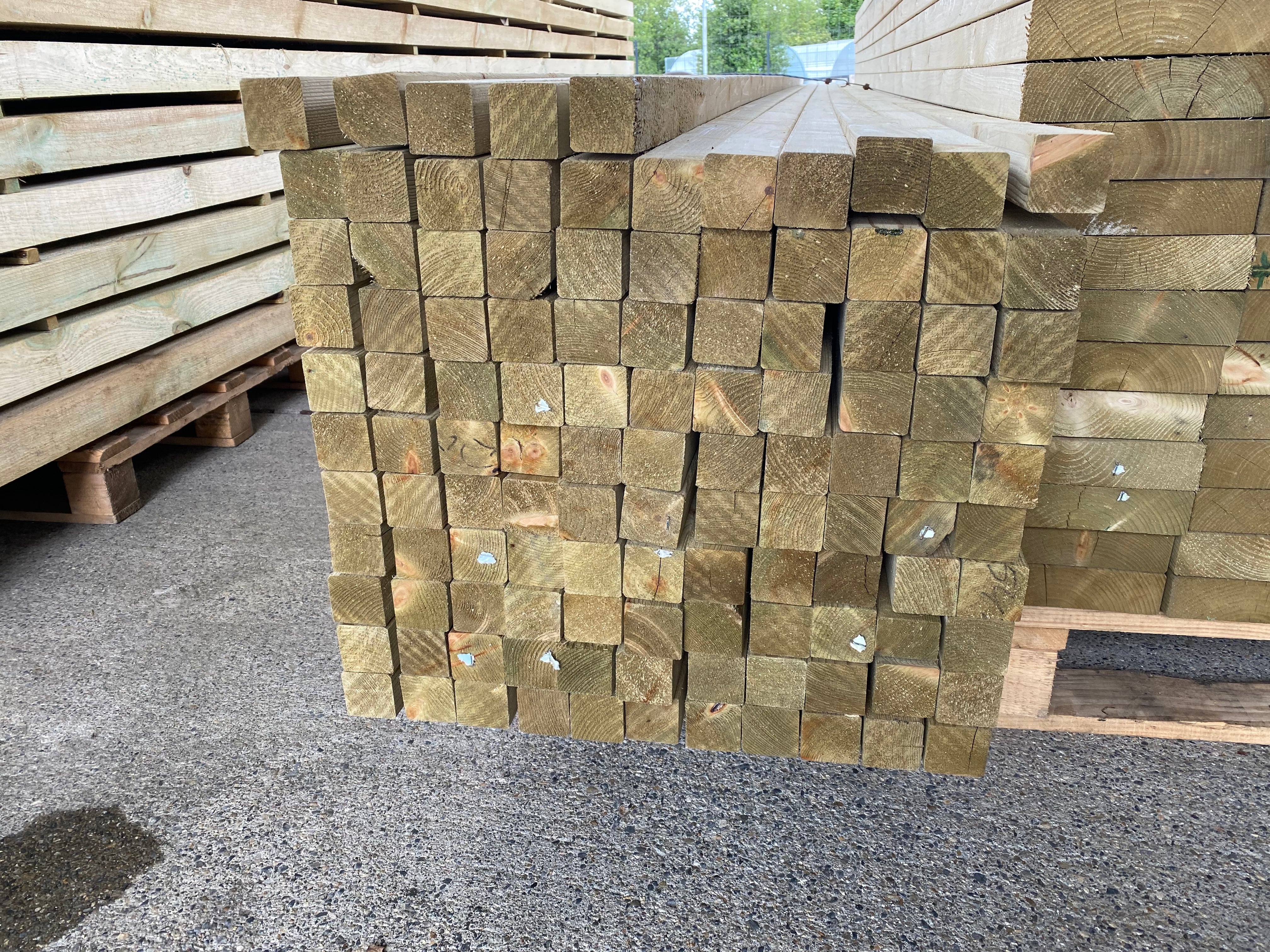 BUY 45x45 mm, 5.4 m Planed Treated Timber (2"x2", 17.7 ft) | GREEN FINGER IRELAND | For Sale