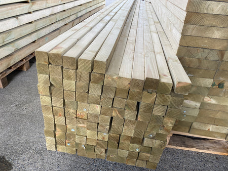 BUY 45x45 mm, 5.4 m Planed Treated Timber (2"x2", 17.7 ft) | GREEN FINGER IRELAND | For Sale