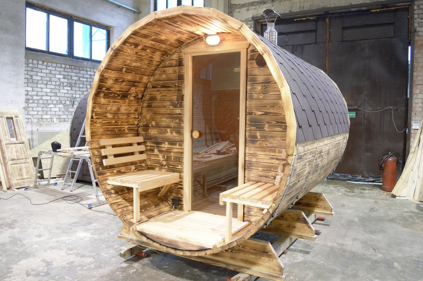 BUY Barrel Sauna, 3 m, Wood Burning or Electric | GREEN FINGER IRELAND | For Sale