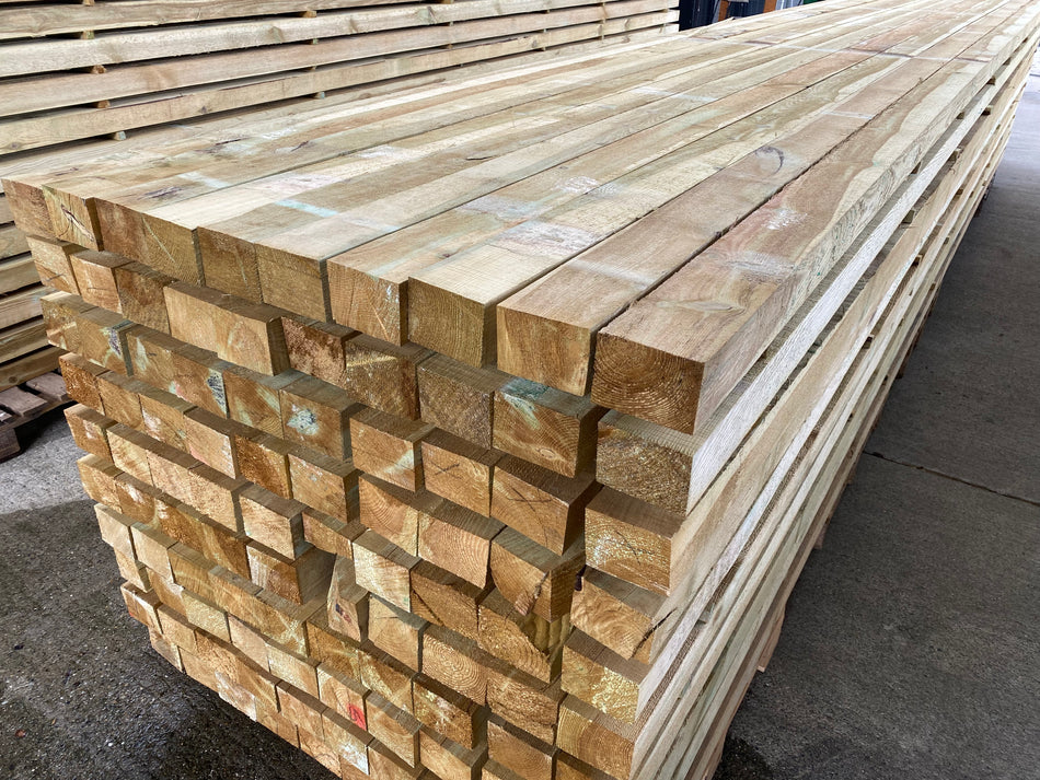 BUY 75x100 mm, 6 m Rough Treated Timber (3"x4", 19.7 ft) | GREEN FINGER IRELAND | For Sale