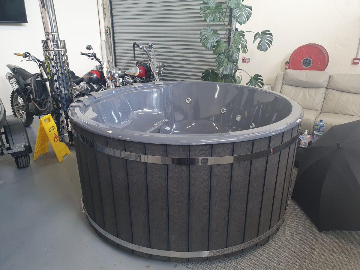 BUY Hot Tub with Internal Burner, Jacuzzi & LED Light, Wood Burning | GREEN FINGER IRELAND | For Sale