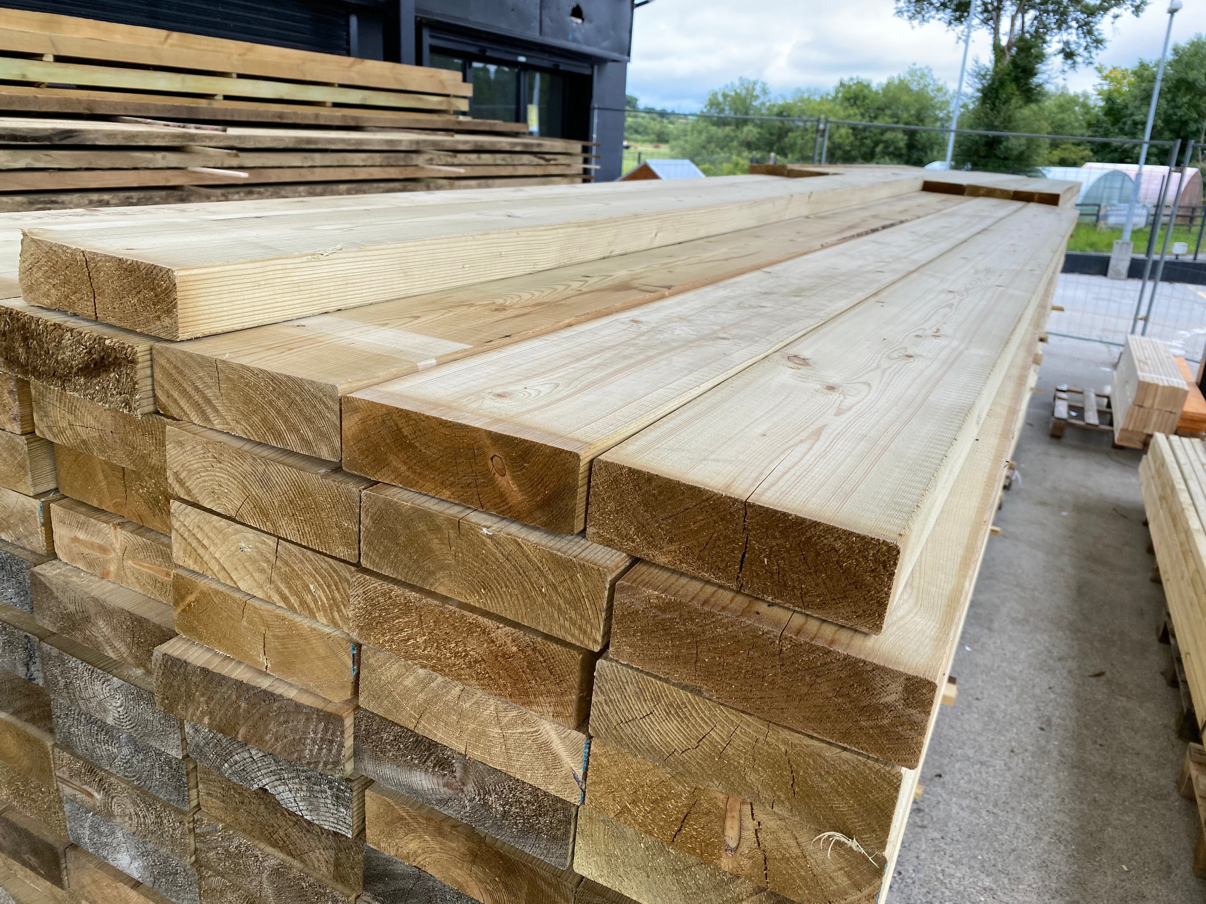 BUY 45x145 mm, 3 m Planed Treated Timber (2"x6", 9.84 ft) | GREEN FINGER IRELAND | For Sale