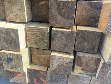 BUY 145x145 mm, 4.8 m Planed Treated Timber (6"x6", 15.75 ft) | GREEN FINGER IRELAND | For Sale