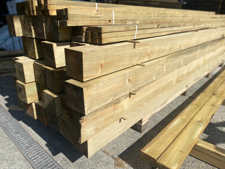 BUY 145x145 mm, 4.8 m Planed Treated Timber (6"x6", 15.75 ft) | GREEN FINGER IRELAND | For Sale